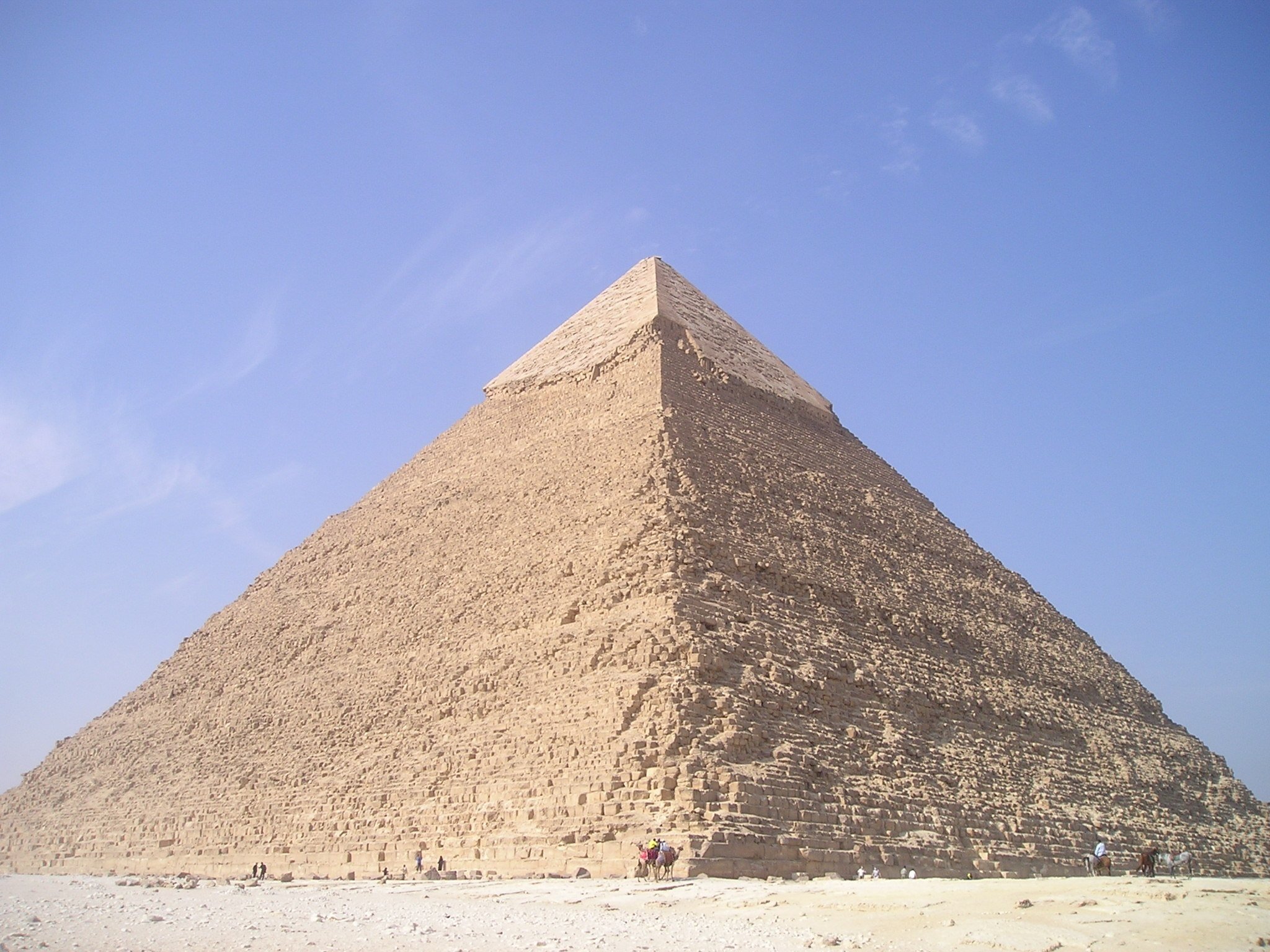 The Pyramids of Giza and the Sphinx under a clear sky