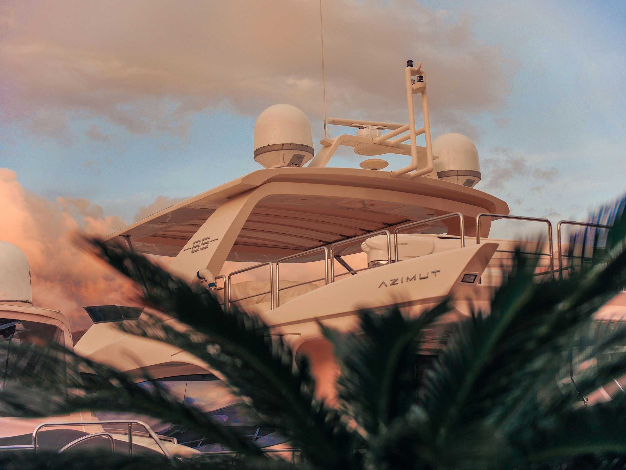 Private yacht anchored on the calm blue Red Sea near Hurghada