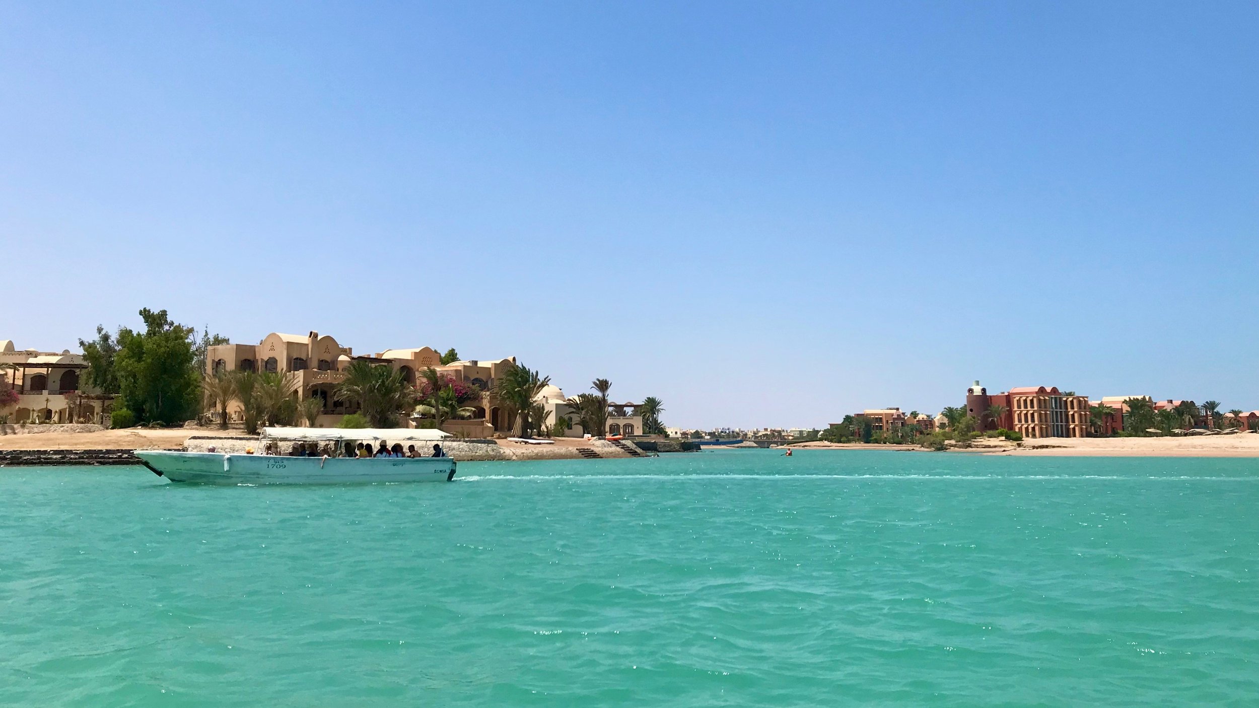 Lagoons and waterways of El Gouna on the Red Sea coast